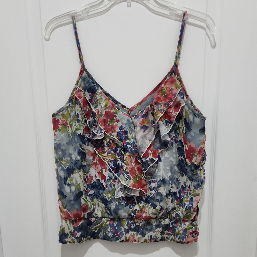 La Classe Couture Floral Ruffle Women's Top #C2509-0080